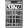 Casio Kalkulator MS 100 FM, srebrna, stołowy, funkcja konwersji walut, %, VAT
