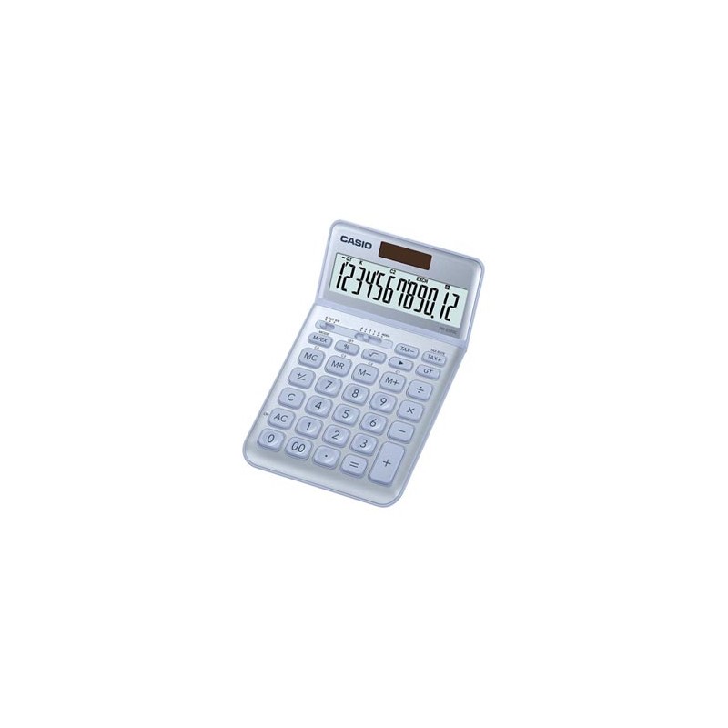 Casio Kalkulator JW 200 SC BU, srebrna, 12 miejsc, uchylny wyświetlacz, podwójne zasilanie