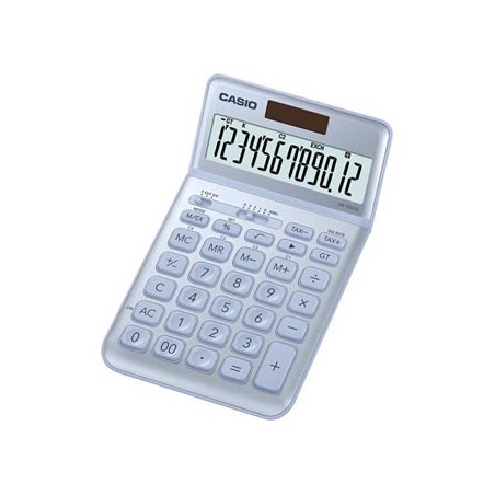 Casio Kalkulator JW 200 SC BU, srebrna, 12 miejsc, uchylny wyświetlacz, podwójne zasilanie