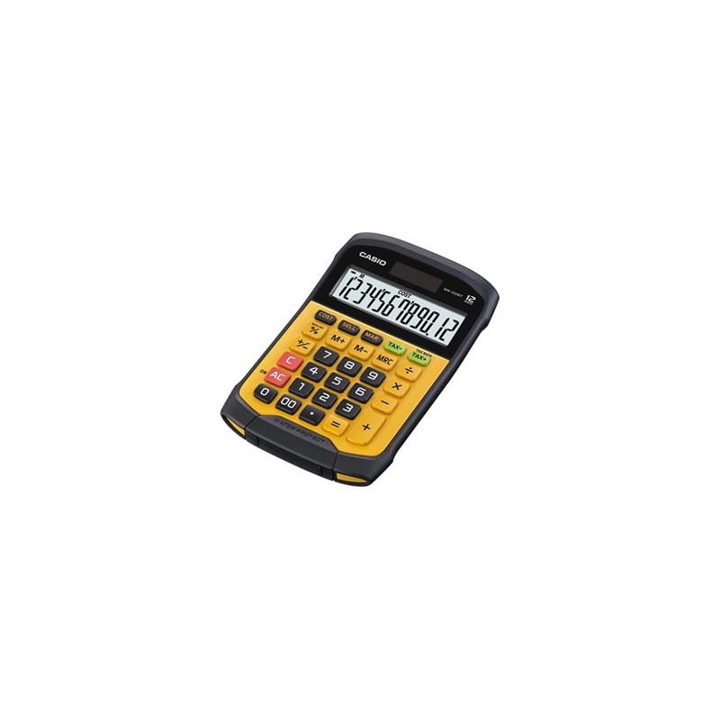 Casio Kalkulator WM 320 MT, czarno-zółte, stołowy, wodoodporny
