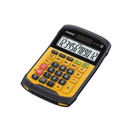 Casio Kalkulator WM 320 MT, czarno-zółte, stołowy, wodoodporny
