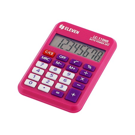 Eleven Kalkulator LC-110NR-PK, różowa, kieszonkowy, 8 miejsc