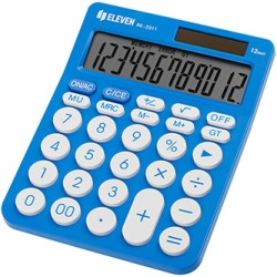 Eleven Kalkulator RK-2311-BL, niebieska, biurkowy, 12 miejsc, podwójne zasilanie