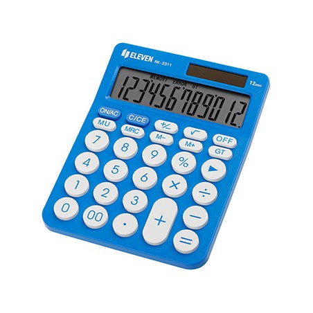 Eleven Kalkulator RK-2311-BL, niebieska, biurkowy, 12 miejsc, podwójne zasilanie