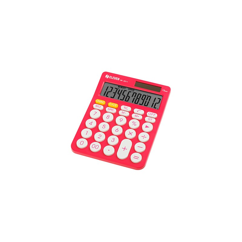 Eleven Kalkulator RK-2311-PK, różowa, biurkowy, 12 miejsc, podwójne zasilanie