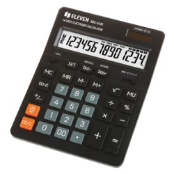 Eleven Kalkulator SDC-554S, czarna, stołowy, 14 miejsc, podwójne zasilanie