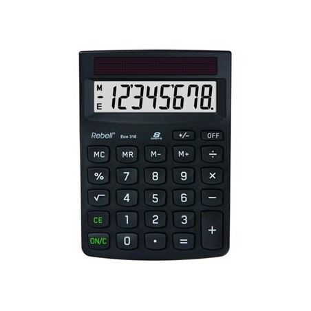 Rebell Kalkulator RE-ECO 310, czarna, biurkowy, 8 miejsc