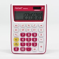 Rebell Kalkulator RE-SDC912PK BX, różowa, biurkowy, 12 miejsc