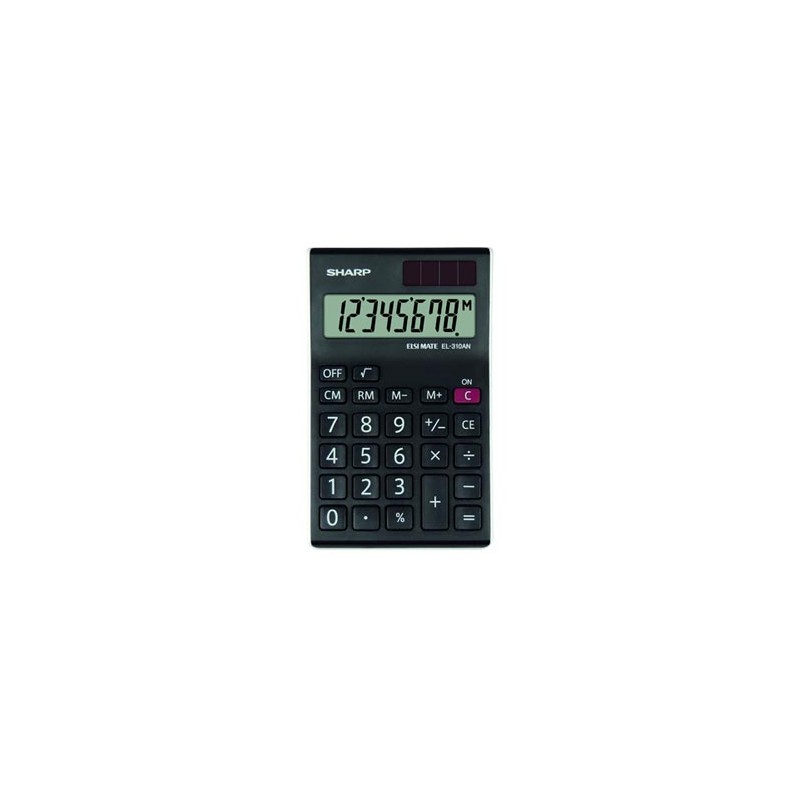 Sharp Kalkulator EL-310ANWH, czarno-biały, biurkowy, 8 miejsc