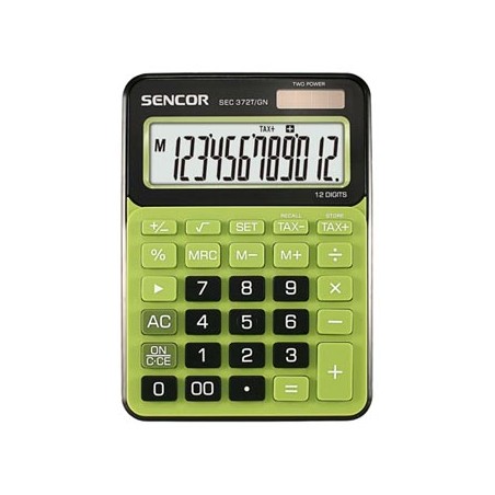 Sencor Kalkulator SEC 372T/GN, zielona, biurkowy, 12 miejsc