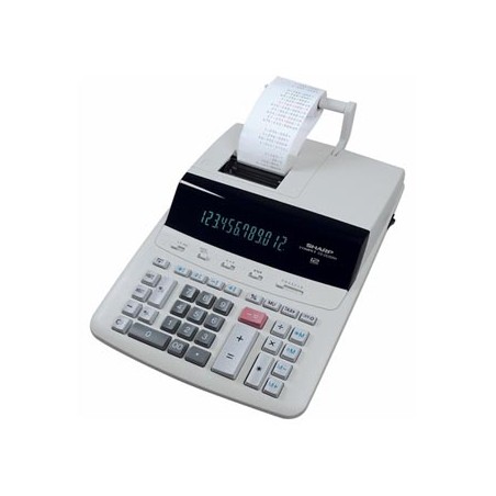 Sharp Kalkulator SH-CS2635LW, biała, biurkowy z drukarą, 12 miejsc