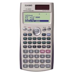Kalkulator Casio, FC 200 V, biała, finansowy z 4-rzędowym wyświetlaczem