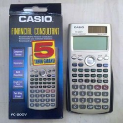 Kalkulator Casio, FC 200 V, biała, finansowy z 4-rzędowym wyświetlaczem