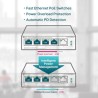 TP-LINK switch TL-SF1005LP PoE(4- porty), 100Mbps, auto MDI/MDIX