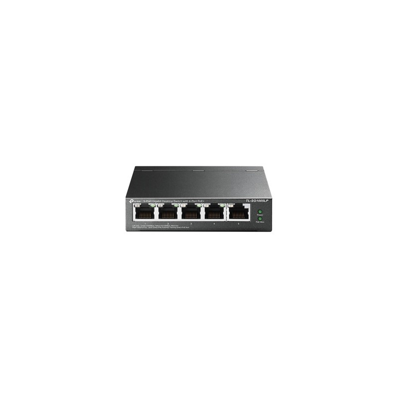 TP-LINK switch TL-SG1005LP PoE(4- porty), 1000Mbps, auto MDI/MDIX