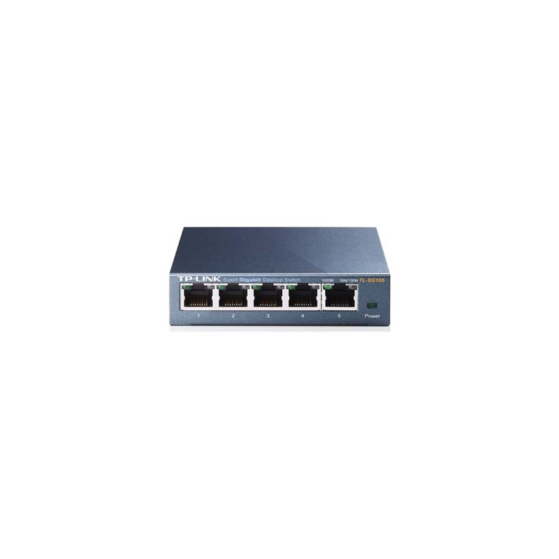 TP-LINK switch TL-SG105 1000Mbps, automatyczne uczenie się adr. MAC, auto MDI MDIX