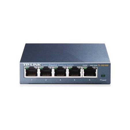 TP-LINK switch TL-SG105 1000Mbps, automatyczne uczenie się adr. MAC, auto MDI MDIX