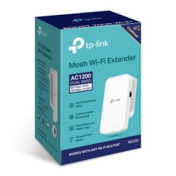 TP-LINK Przekaźnik RE330 2.4GHz i 5GHz, extender/ wzmacniacz, IPv6, 867Mbps, wbudowana Antena 802.11ac, OneMesh Extender, LAN