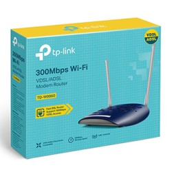 TP-LINK modem z routerem TD-W9960 2.4GHz, IPv6, 300Mbps, zewnętrzna Antena 802.11n, VDSL/ADSL, ochr. rodzicielska, ochr. przeciw