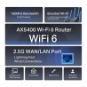TP-LINK router Archer AX72 Pro 2.4GHz i 5GHz, access point, IPv6, 4800Mbps, zewnętrzna Antena 802.11ax, Wifi 6, do 100 urządzeń,