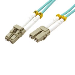 Optyczny Patch Cord Multi mod (50/125), LC-LC - 3m, niebiesko-zielony, economy, EOL