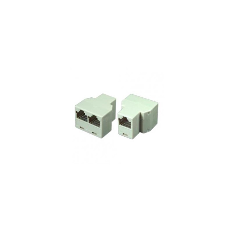 Rozgałęziacz RJ45, biała, końcówka żeńska, EOL
