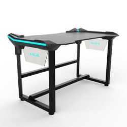 E-blue Biurko dla gracza EGT536BK, 136,5 x 80,3cm, 81 cm, podświetlenie, do okelejenie blatu biurka