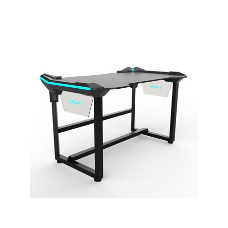 E-blue Biurko dla gracza EGT536BK, 136,5 x 80,3cm, 81 cm, podświetlenie, do okelejenie blatu biurka