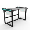 E-blue Biurko dla gracza EGT536BK, 136,5 x 80,3cm, 81 cm, podświetlenie, do okelejenie blatu biurka