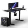 ULTRADESK Biurko dla gracza LEVEL V2, 140x68cm, 72-117cm, elektycznie regulowany