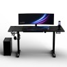 ULTRADESK Biurko dla gracza LEVEL V2 BLUE, 140x68cm, 72-117cm, elektycznie regulowany