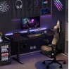ULTRADESK Biurko dla gracza LEVEL V2 BLUE, 140x68cm, 72-117cm, elektycznie regulowany