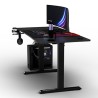 ULTRADESK Biurko dla gracza LEVEL V2 RED, 140x68cm, 72-117cm, elektycznie regulowany