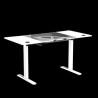 ULTRADESK Biurko dla gracza LEVEL V2 WHITE, 140x68cm, 72-117cm, elektycznie regulowany