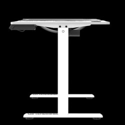 ULTRADESK Biurko dla gracza LEVEL V2 WHITE, 140x68cm, 72-117cm, elektycznie regulowany