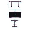 ULTRADESK Biurko dla gracza LEVEL V2 WHITE, 140x68cm, 72-117cm, elektycznie regulowany