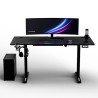 ULTRADESK Biurko dla gracza LEVEL V2, 140x68cm, 72-117cm, elektycznie regulowany, bez podkładki