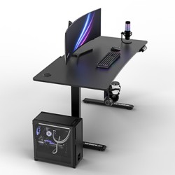 ULTRADESK Biurko dla gracza LEVEL V2, 140x68cm, 72-117cm, elektycznie regulowany, bez podkładki