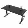 ULTRADESK Biurko dla gracza MOMENTUM - Black, 152,5x70 cm, 75,5 cm, z podkładką pod mysz XXL, uchwyt do słuchawek, na napój, tel