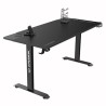 ULTRADESK Biurko dla gracza MOMENTUM - Black, 152,5x70 cm, 75,5 cm, z podkładką pod mysz XXL, uchwyt do słuchawek, na napój, tel