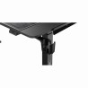 ULTRADESK Biurko dla gracza WINGER - czarny, 111x155x60 cm, 75-122 cm, elektycznie regulowany, podświetlenie RGB, uchwyt na słuc