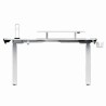 ULTRADESK Biurko dla gracza WINGER - biały, 111x155x60 cm, 75-122 cm, elektycznie regulowany, podświetlenie RGB, uchwyt na słuch