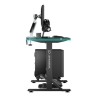 ULTRADESK Biurko dla gracza IRON BLACK, 132,5x60,5 cm, 71-81  cm, mechaniczna regulacja wysokości