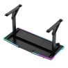 ULTRADESK Biurko dla gracza IRON BLACK, 132,5x60,5 cm, 71-81  cm, mechaniczna regulacja wysokości