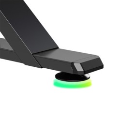 ULTRADESK Biurko dla gracza IRON BLACK, 132,5x60,5 cm, 71-81  cm, mechaniczna regulacja wysokości