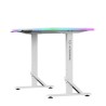 ULTRADESK Biurko dla gracza IRON WHITE, 132,5x60,5 cm, 71-81  cm, mechaniczna regulacja wysokości
