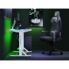 ULTRADESK Biurko dla gracza IRON WHITE, 132,5x60,5 cm, 71-81  cm, mechaniczna regulacja wysokości