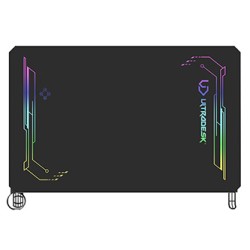 ULTRADESK Biurko dla gracza FREEZE V2, 109x69 cm, 75 cm, powierzchnia ze szkła hartowanego ULTRA-GLASS