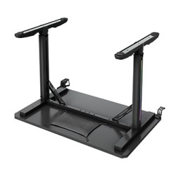 ULTRADESK Biurko dla gracza FREEZE V2, 109x69 cm, 75 cm, powierzchnia ze szkła hartowanego ULTRA-GLASS