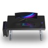 ULTRADESK Biurko dla gracza QUEST, 140x70cm, 72-120cm, szaro-czarny